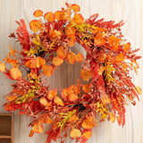 Maxbell Fall Wreaths for Front Door Lifelike Outside 18 inch for Home Farmhouse Wall