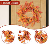 Maxbell Fall Wreaths for Front Door Lifelike Outside 18 inch for Home Farmhouse Wall