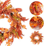 Maxbell Fall Wreaths for Front Door Lifelike Outside 18 inch for Home Farmhouse Wall