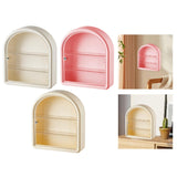 Maxbell Wall Mounted Figure Display Case Cabinet Countertop Waterproof Organizer Box White