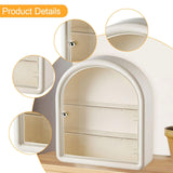 Maxbell Wall Mounted Figure Display Case Cabinet Countertop Waterproof Organizer Box White