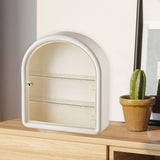 Maxbell Wall Mounted Figure Display Case Cabinet Countertop Waterproof Organizer Box White