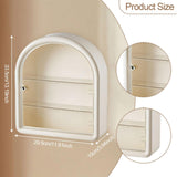 Maxbell Wall Mounted Figure Display Case Cabinet Countertop Waterproof Organizer Box White