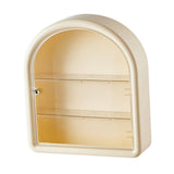 Maxbell Wall Mounted Figure Display Case Cabinet Countertop Waterproof Organizer Box Cream