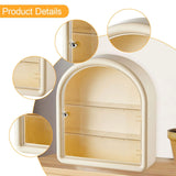 Maxbell Wall Mounted Figure Display Case Cabinet Countertop Waterproof Organizer Box Cream