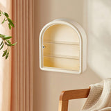 Maxbell Wall Mounted Figure Display Case Cabinet Countertop Waterproof Organizer Box Cream