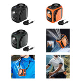 Maxbell Outdoor Waist-hanging Fan Multiuse Quiet Clip on for Barbecue Cycling Hiking Black