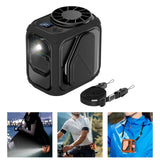 Maxbell Outdoor Waist-hanging Fan Multiuse Quiet Clip on for Barbecue Cycling Hiking Black