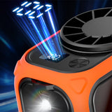 Maxbell Outdoor Waist-hanging Fan Multiuse Quiet Clip on for Barbecue Cycling Hiking Green