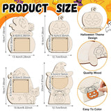 Maxbell 16x Halloween Picture Frame Craft Kit Party Embellishments DIY Wooden Crafts