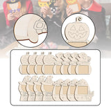 Maxbell 16x Halloween Picture Frame Craft Kit Party Embellishments DIY Wooden Crafts