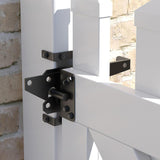 Maxbell Heavy Duty Self Locking Gate Latch Black Post Mount for Garden Farmhous Yard