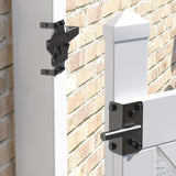 Maxbell Heavy Duty Self Locking Gate Latch Black Post Mount for Garden Farmhous Yard