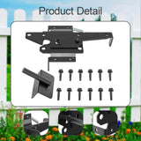Maxbell Heavy Duty Self Locking Gate Latch Black Post Mount for Garden Farmhous Yard