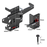 Maxbell Heavy Duty Self Locking Gate Latch Black Post Mount for Garden Farmhous Yard