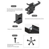 Maxbell Heavy Duty Self Locking Gate Latch Black Post Mount for Garden Farmhous Yard