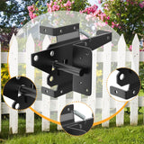 Maxbell Heavy Duty Self Locking Gate Latch Black Post Mount for Garden Farmhous Yard