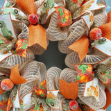Maxbell Fall Wreath Decorative Round Autumn Wreath for Indoor Outdoor Cafe Fireplace