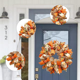 Maxbell Fall Wreath Decorative Round Autumn Wreath for Indoor Outdoor Cafe Fireplace