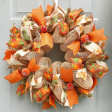 Maxbell Fall Wreath Decorative Round Autumn Wreath for Indoor Outdoor Cafe Fireplace