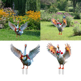 Maxbell Garden Duck Stake Yard Art Decorative Insert Ornament for Balcony Home House Aesthetic A