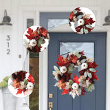 Maxbell Fall Wreath Maple Leaves Thanksgiving Decor for Shelf Indoor Outdoor Wedding
