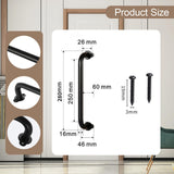 Maxbell Cabinet Pull Shed Front Door Carbon Steel Exterior Interior Barn Door Handle