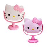 Maxbell Kitty Shape Mirror Portable Cartoon with Stand for Girl Woman Dressing Table Light Pink