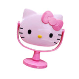 Maxbell Kitty Shape Mirror Portable Cartoon with Stand for Girl Woman Dressing Table Pink