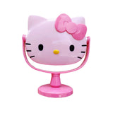 Maxbell Kitty Shape Mirror Portable Cartoon with Stand for Girl Woman Dressing Table Pink