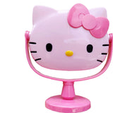 Maxbell Kitty Shape Mirror Portable Cartoon with Stand for Girl Woman Dressing Table Pink