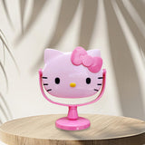Maxbell Kitty Shape Mirror Portable Cartoon with Stand for Girl Woman Dressing Table Pink