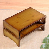 Maxbell Wood Low Stool Creative Furniture Under Desk Footrest for Desk Tatami Office