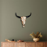 Maxbell Animal Skull Wall Sculpture Rustic Wall Hanging for Home Bedroom Living Room