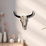 Maxbell Animal Skull Wall Sculpture Rustic Wall Hanging for Home Bedroom Living Room