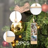 Maxbell 2 Pieces Mini Picture Frame Picture Holder for Office Wedding Party Birthday 15.8x4.7x0.8cm