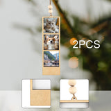 Maxbell 2 Pieces Mini Picture Frame Picture Holder for Office Wedding Party Birthday 15.8x4.7x0.8cm