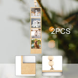 Maxbell 2 Pieces Mini Picture Frame Picture Holder for Office Wedding Party Birthday 20x4.7x0.8cm