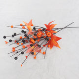 Maxbell 3x Artificial Maple Leaf Branch Pumpkin Branch for Home Decor Holiday Office