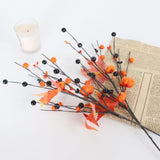 Maxbell 3x Artificial Maple Leaf Branch Pumpkin Branch for Home Decor Holiday Office