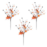 Maxbell 3x Artificial Maple Leaf Branch Pumpkin Branch for Home Decor Holiday Office