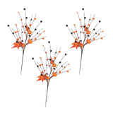 Maxbell 3x Artificial Maple Leaf Branch Pumpkin Branch for Home Decor Holiday Office