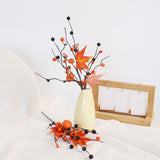 Maxbell 3x Artificial Maple Leaf Branch Pumpkin Branch for Home Decor Holiday Office