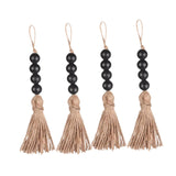 Maxbell Wood Bead Garland Tassel Ornament for Farmhouse Christmas Tree Closet Handle