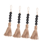 Maxbell Wood Bead Garland Tassel Ornament for Farmhouse Christmas Tree Closet Handle