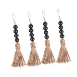 Maxbell Wood Bead Garland Tassel Ornament for Farmhouse Christmas Tree Closet Handle