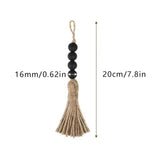 Maxbell Wood Bead Garland Tassel Ornament for Farmhouse Christmas Tree Closet Handle