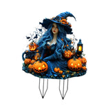 Maxbell Acrylic 2D Flat Girl Garden Stake Garden Sign for Porch Party Supplies Fence Lantern