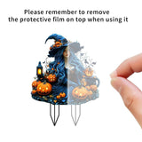 Maxbell Acrylic 2D Flat Girl Garden Stake Garden Sign for Porch Party Supplies Fence Lantern