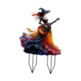 Maxbell Acrylic 2D Flat Girl Garden Stake Garden Sign for Porch Party Supplies Fence Guitar